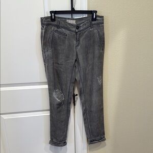Free People Charcoal Buttoned Jeans